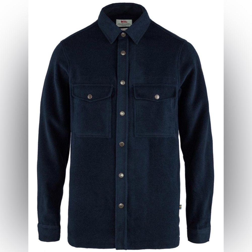 FJALLRAVEN CANADA SOLID SHIRT - NIGHT SKY Navy Blue Men’s Small Button Up NWT